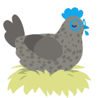 (unnamed), a ash and grey chicken with a speckle pattern