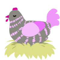 (unnamed), a ash and lavender chicken with a bar pattern