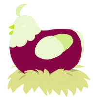 A maroon and apple chicken with a head pattern