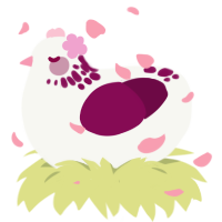 Magnolia, a white and wine chicken with a neck-speckle pattern
