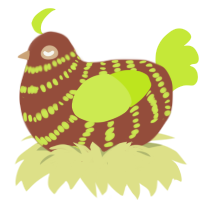 Shankling 3, a russet and lime chicken with a bar pattern