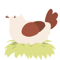 White chocolate, a cream and russet chicken