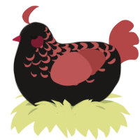 (unnamed), a sable and red chicken with a half-lace pattern