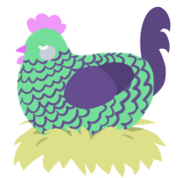 Nospohobia, a spring and overcast chicken with a lace pattern