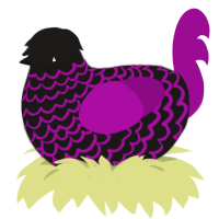 (unnamed), a sable and plum chicken with a lace pattern