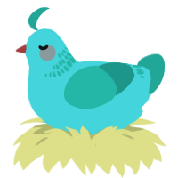 (unnamed), a aqua and turquoise chicken with a neck-band pattern