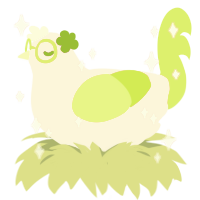 A pink and lime chicken