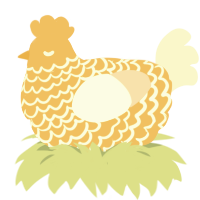 BUTTERSCOTCH, a honey and cream chicken with a lace pattern
