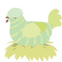 Avocado, a gluppy and lemon chicken with a bar pattern
