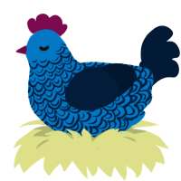 hmmmm, a sapphire and tumblr chicken with a double-lace pattern