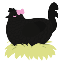 miss ness, a sable and black chicken with a lace pattern
