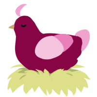 Let Her Cook A2, a maroon and pink chicken
