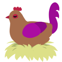 A brown and plum chicken