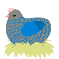 (unnamed), a ash and sapphire chicken with a lace pattern