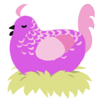 (unnamed), a orchid and pink chicken with a half-lace pattern