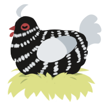 (unnamed), a sable and mist chicken with a bar pattern