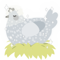LOSER chicken, a mist chicken with a speckle pattern