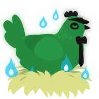Invisible freckles, a viridian chicken with a neck-speckle pattern