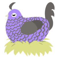 (unnamed), a lilac and grey chicken with a lace pattern