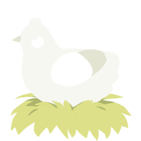 the radiant light, a white chicken