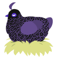 (unnamed), a black and overcast chicken with a double-lace pattern