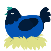 (unnamed), a ultramarine and tumblr chicken with a head pattern