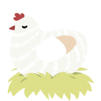 (unnamed), a white and cream chicken with a bar pattern