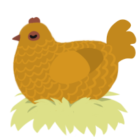 Werthers unOriginal, a ochre chicken with a lace pattern