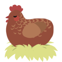 (unnamed), a russet and brown chicken with a half-lace pattern