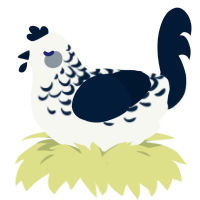 Tumblr Lace, a white and tumblr chicken with a half-lace pattern