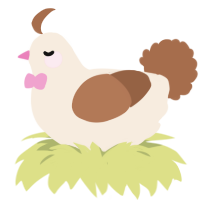 Neapolitan icecream, a cream and brown chicken