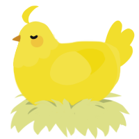 (unnamed), a yellow chicken with a head pattern