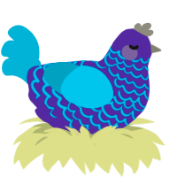 salvia, a overcast and sea chicken with a lace pattern