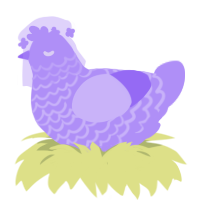 (unnamed), a lilac chicken with a lace pattern