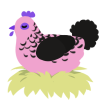 star platinum, a pink and sable chicken with a half-lace pattern