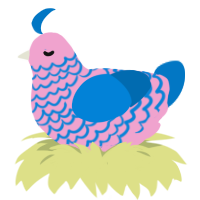 (unnamed), a pink and sapphire chicken with a lace pattern
