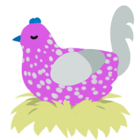 diseased 2, a orchid and silver chicken with a speckle pattern