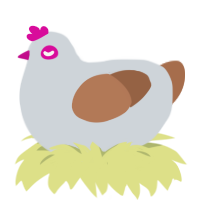 Ceramic, a mist and brown chicken