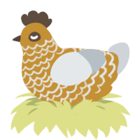 (unnamed), a gold and mist chicken with a lace pattern