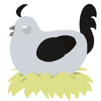 Onyx, a mist and sable chicken