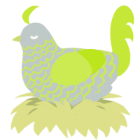 (unnamed), a silver and lime chicken with a lace pattern