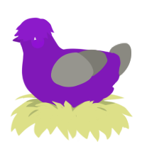 Purple grape, a violet and ash chicken