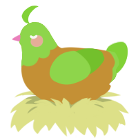 Shrek, a gold and grass chicken with a head pattern