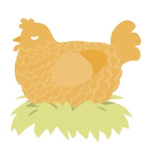 A honey chicken with a lace pattern