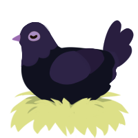 Syren, a tumblr and navy chicken with a head pattern