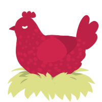 xxx crim, a crimson chicken with a speckle pattern