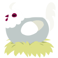(unnamed), a silver and white chicken with a head pattern