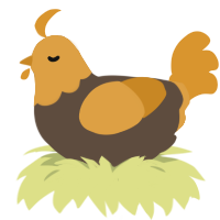 (unnamed), a bark and orange chicken with a head pattern