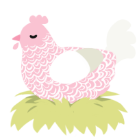 Showstopping, a rose and white chicken with a double-lace pattern