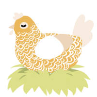 A honey and cream chicken with a double-lace pattern